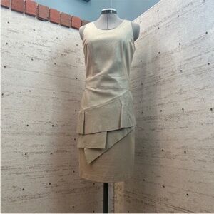 Pink Tartan Beige Asymmetrical Dress